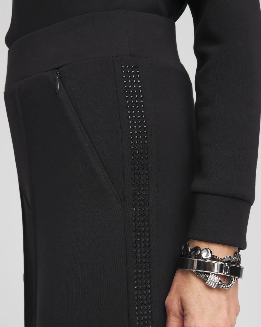 パンツ Jewel-embellished Cotton Trousers Eco Stella Monogram Pant | Marciano